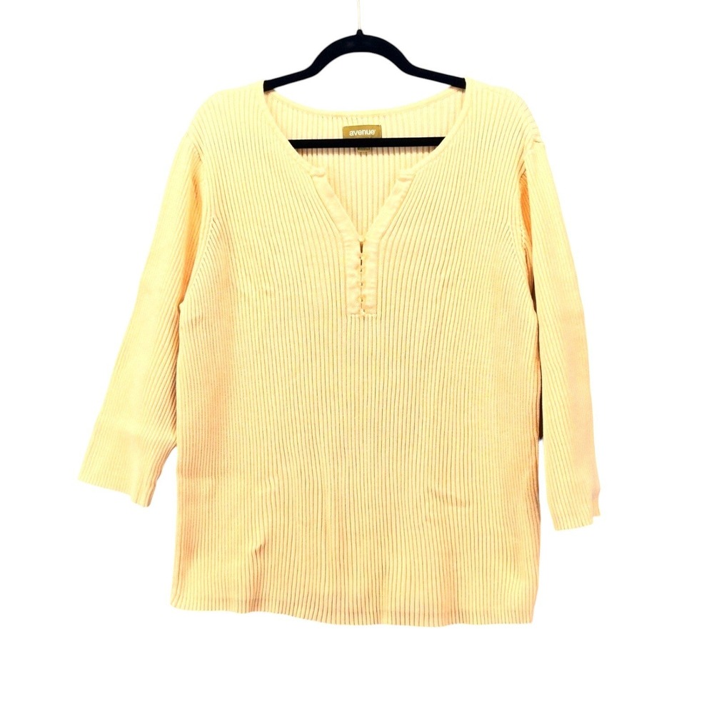 Avenue Henley Sweater Yellow  22‎